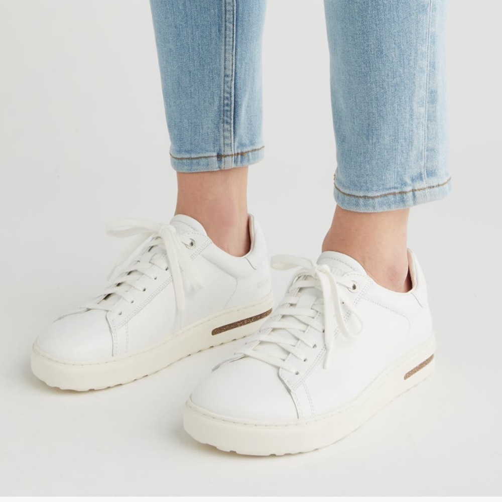 BIRKENSTOCK BEND leather sneaker, white, sz 41